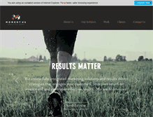 Tablet Screenshot of momentus-group.com